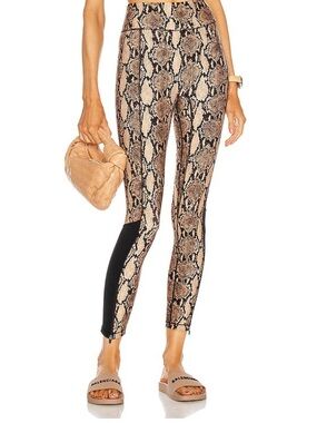 Bandier X ALC High-Waist Snake Print Zipper Detail Legging SZ M EUC